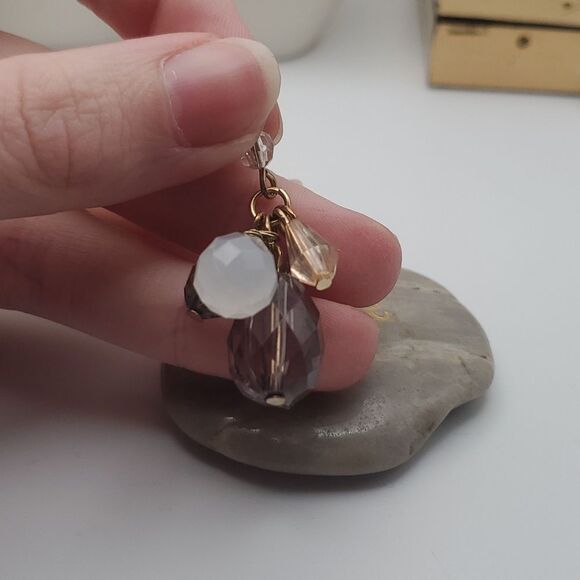 Dangle chandelier faceted crystal charm necklace pendant - Picture 1 of 2